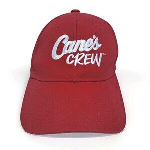 Raising Cane’s Crew Hat Red Employee One Love Adjustable Cap Trainer